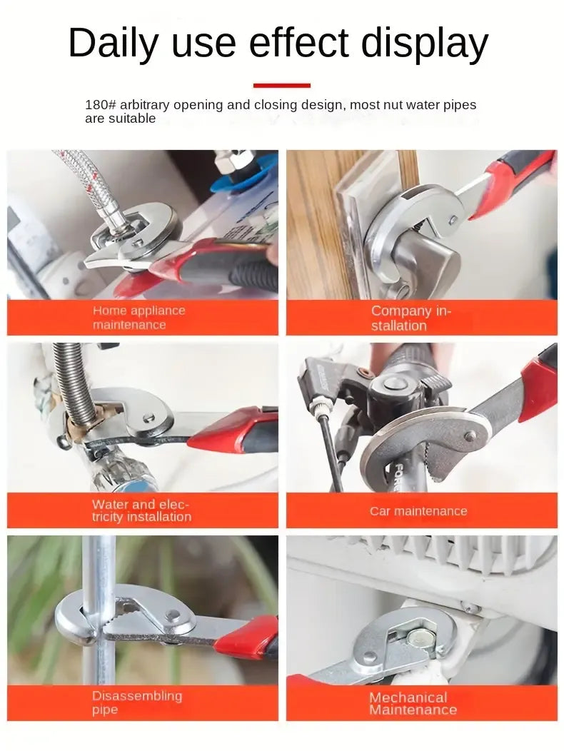 Universal Snap & Grip Wrench Tool with for Multi purpose Usage