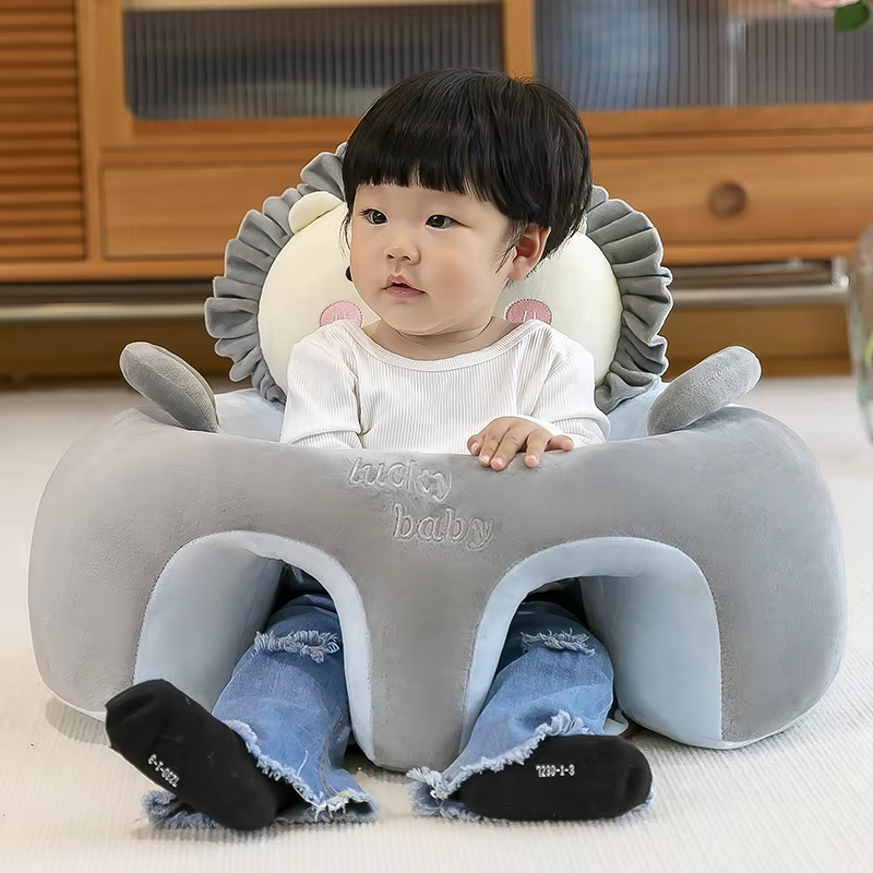 Baby Sitting Non-Slip Plush Memory Foam Practice Chair Sofa with Fall Prevention & High Back Support