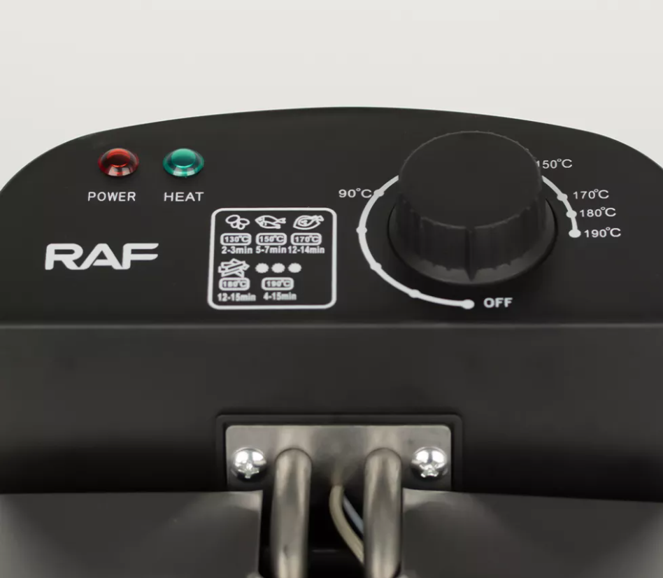 RAF 5L High Power Deep Fryer with Heat-Resistant Handles & Adjustable Temperature Control