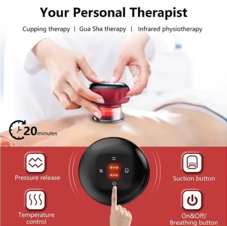 Intelligent Suction Cupping Massager with Heating & Infrared Red Light Therapy