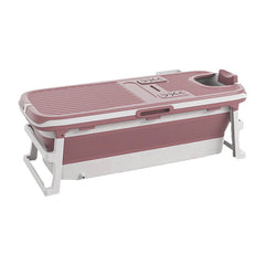 Portable Foldable Covered Bathtub with Foot Massaging Rollers