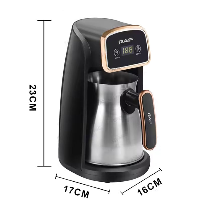 3-in-1 Portable Electric Turkish Coffee Maker Pot with Auto Shut-Off - 600W & 300 ML