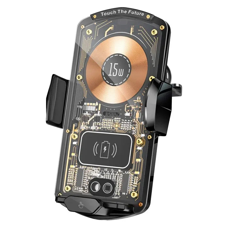 Universal 15W Fast Wireless Charging Motion Sensor Phone Holder for Car