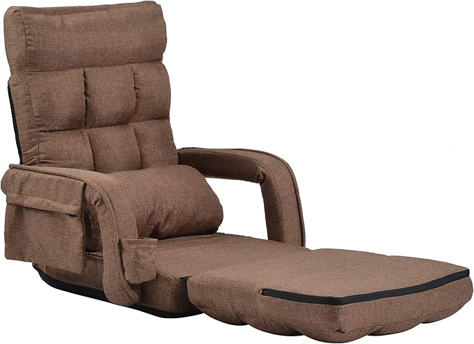 Adjustable Gaming & Relaxing Recliner Chair Lounger with Armrests & Side Pockets
