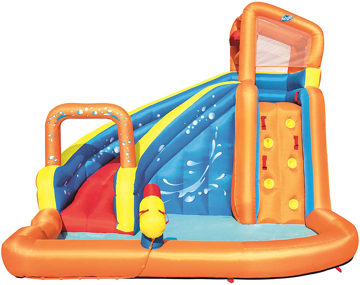 Bestway H2OGO! Mega Inflatable Jumping Water Castle with 5-in-1 with Blower, Water Slide, Climbing Walls, and Water Guns