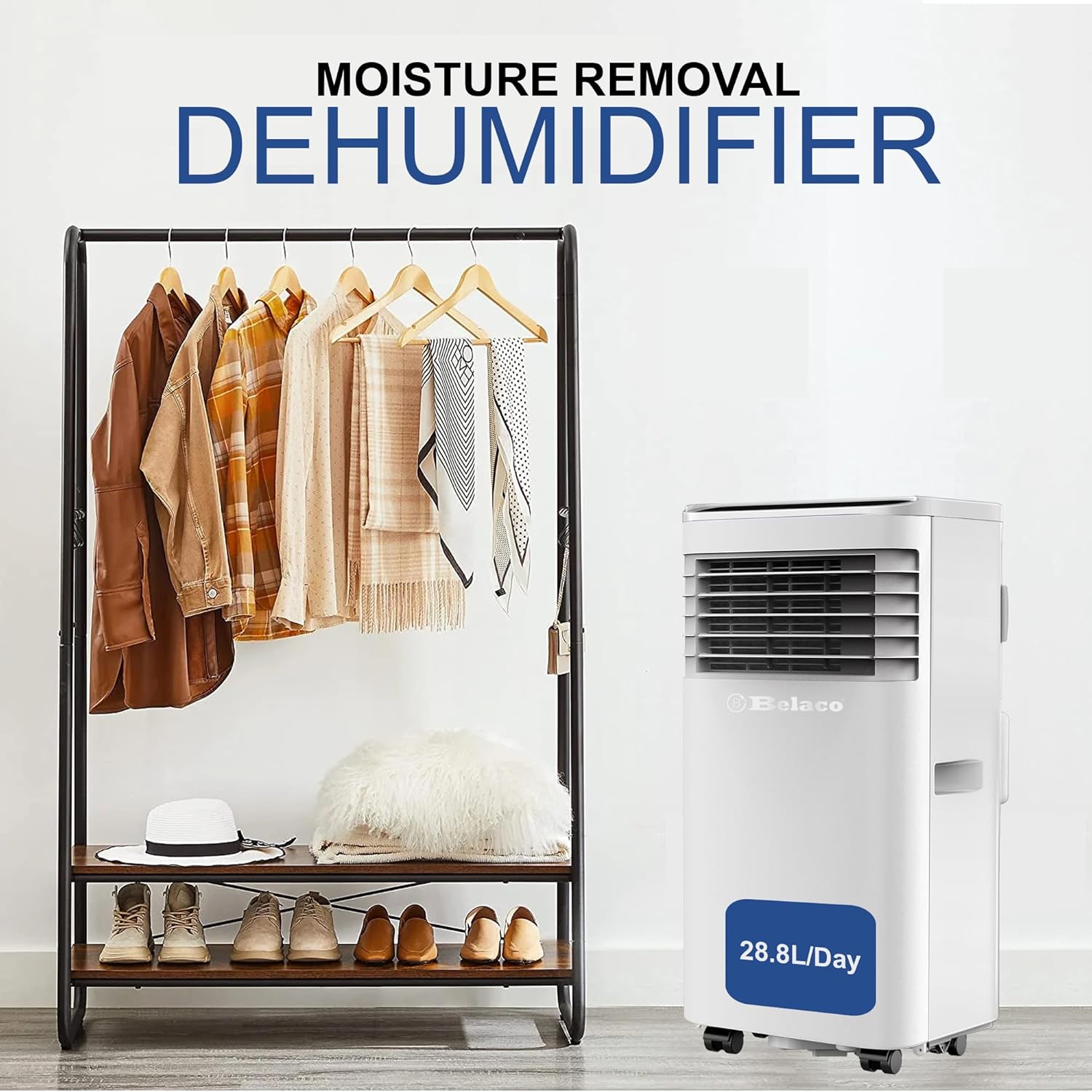 UnitedStar 7000 BTU Portable Air Conditioner with Dehumidifier, Fan Mode, Remote Control & Class A Energy Efficiency (2.05kW)