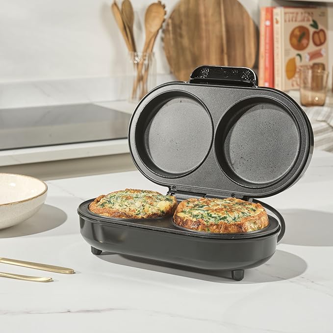 RAF 850W Double-Sided Electric Omelette Maker with Non-Stick Coating & Uniform Heat