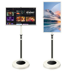 32 Inch Smart Touch Screen TV Display with Built-in Camera - Android 13, 128GB Storage , 4GB RAM, Full HD IPS Panel, Wireless Screen Projection, Speakers, Portable Rotating & Movable Stand with Wheels