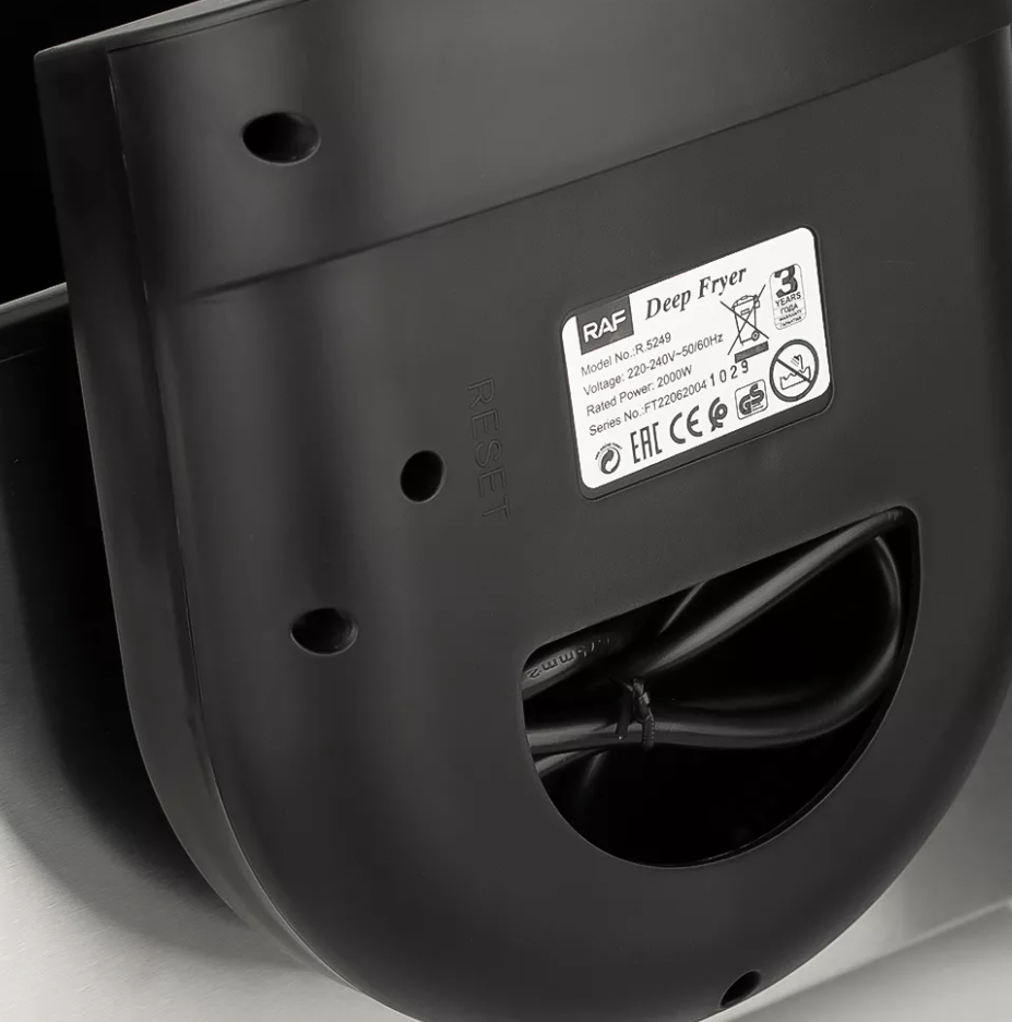 RAF 5L High Power Deep Fryer with Heat-Resistant Handles & Adjustable Temperature Control