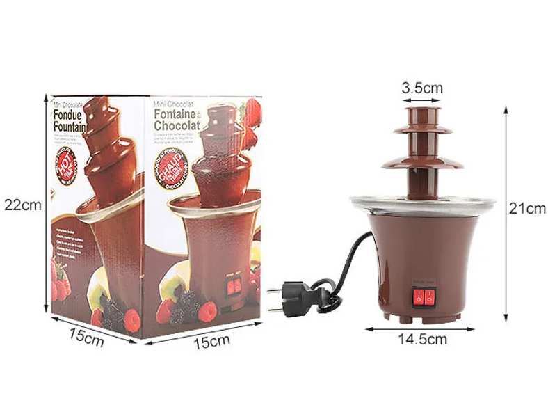 Mini Portable Hot Chocolate Fountain Machine for Home and Parties
