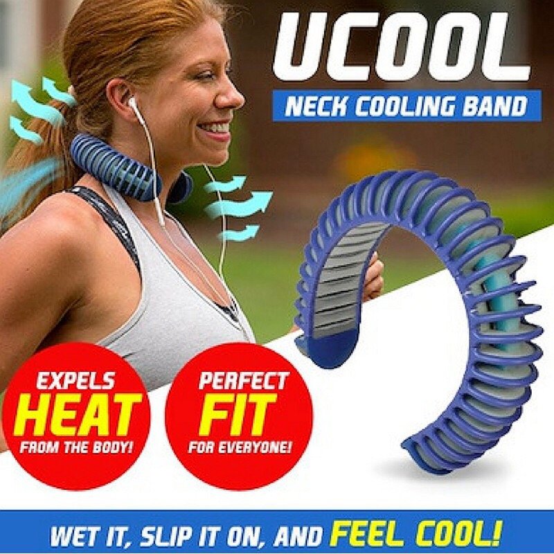 uCool Wearable Personal Cooling Neck Band with Evaporative Technology – Reusable Comfort Flex Band for Adults & Kids, Outdoor, Sports, Work & Hot Weather
