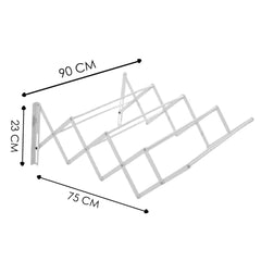 Wall Mounted Retractable Clothes Hanger & Dryer with Compact Design - 90 CM