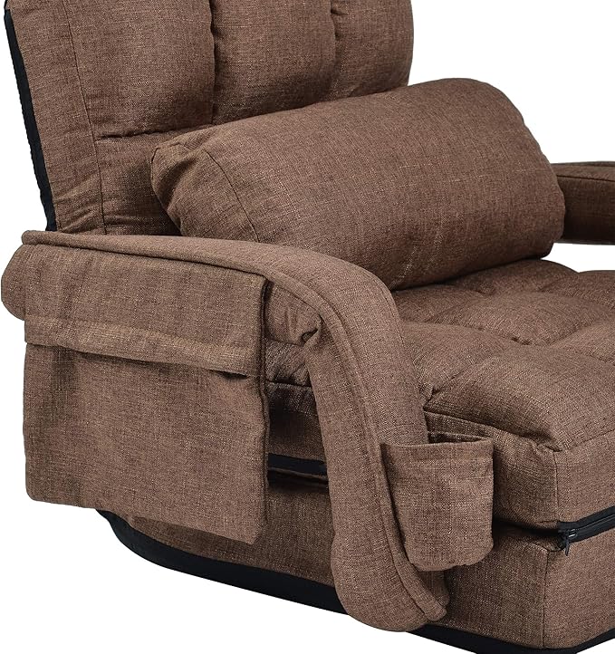 Adjustable Gaming & Relaxing Recliner Chair Lounger with Armrests & Side Pockets