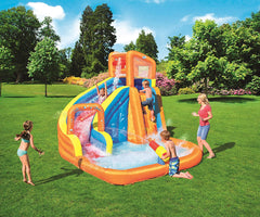 Bestway H2OGO! Mega Inflatable Jumping Water Castle with 5-in-1 with Blower, Water Slide, Climbing Walls, and Water Guns