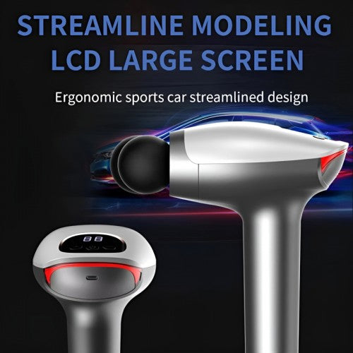 Double Head Electric Fascial Massager with 10 Speed Levels, 4 Massage Heads & Type-C Charging for Deep Tissue Muscle Relaxation for Neck, Back & Body