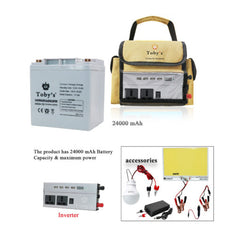 Toby's Portable Rechargeable Battery with Inverter- 24,000 mAh