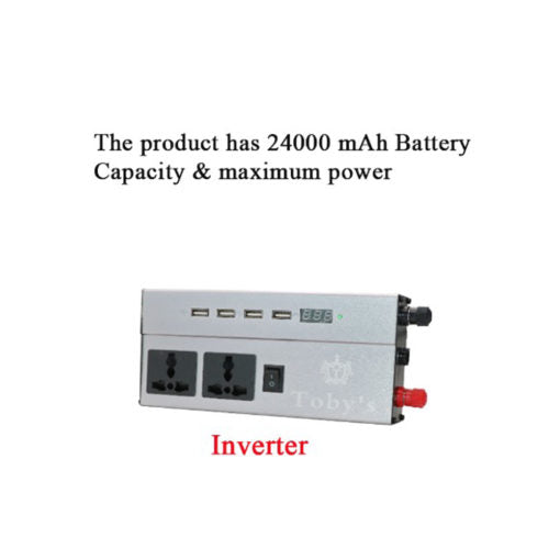 Toby's Portable Rechargeable Battery with Inverter- 24,000 mAh