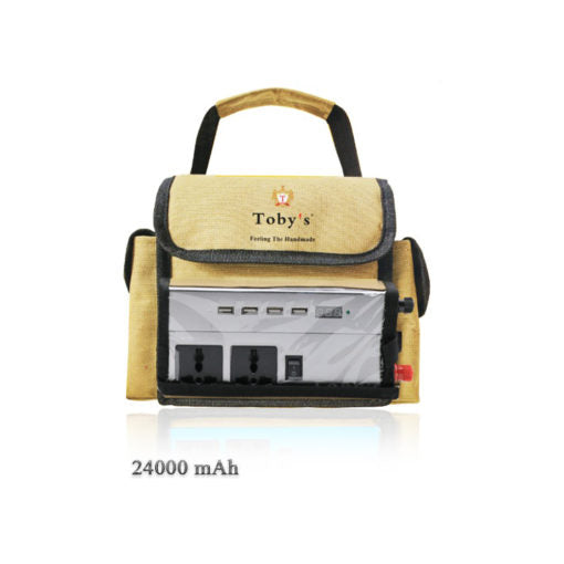 Toby's Portable Rechargeable Battery with Inverter- 24,000 mAh