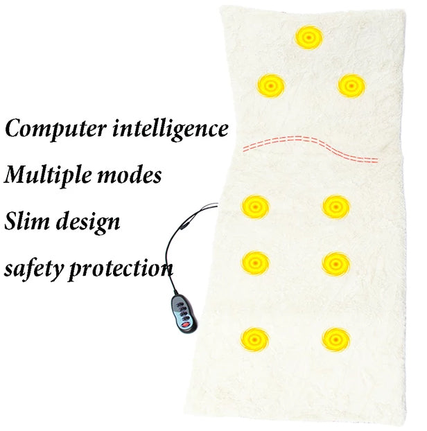 Full Body Massaging Mat with Heating & 7 Massage Modes with Relaxing Cushion