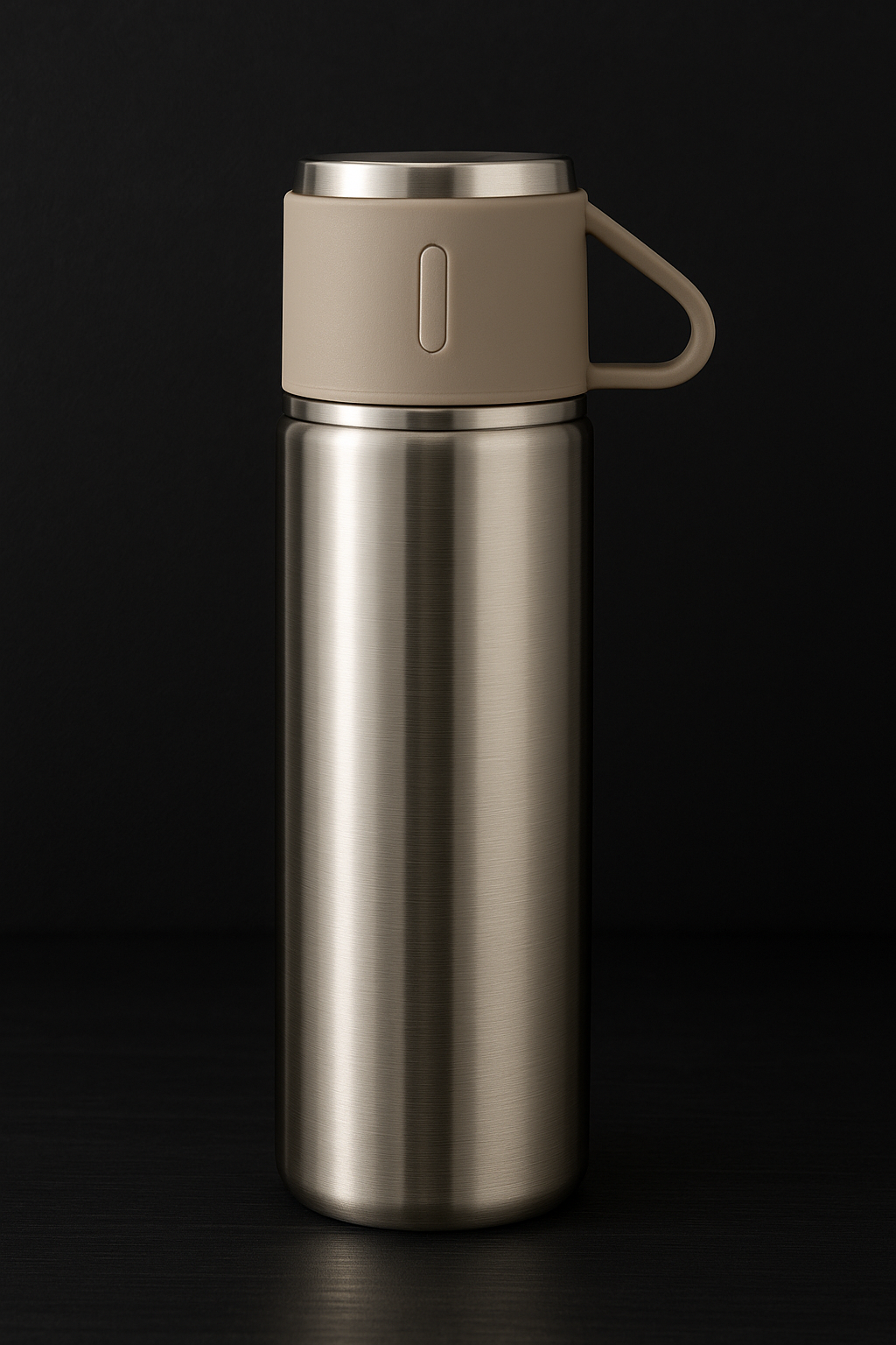 500ml Stainless Steel Double Wall Vacuum Flask with 3 Cup Lids – 12 Hours Hot & Cold Insulated Bottle for Outdoor, Office & Travel Use