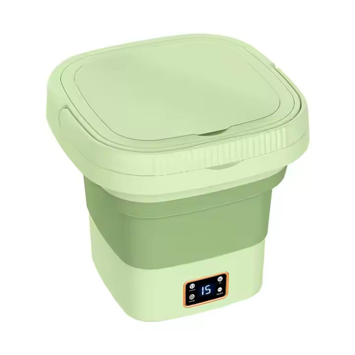 Multi-Function Mini Foldable Portable & Collapsible Washing Machine for Travel with Spinner Basket & Touch Screen - 6.5 L