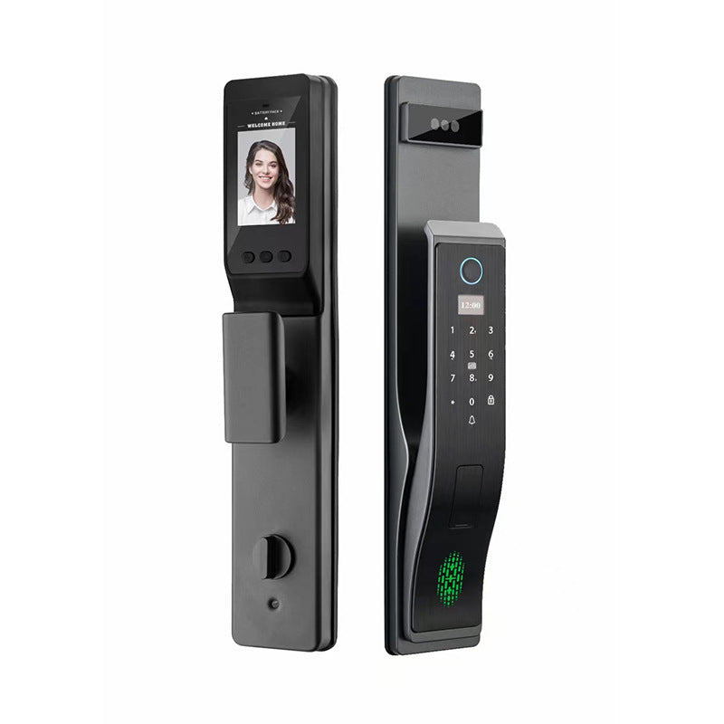 Digital 3D Face Recognition Smart Door Lock with Fingerprint Technology, Mobile App Compatibility & Real-Time Alarms