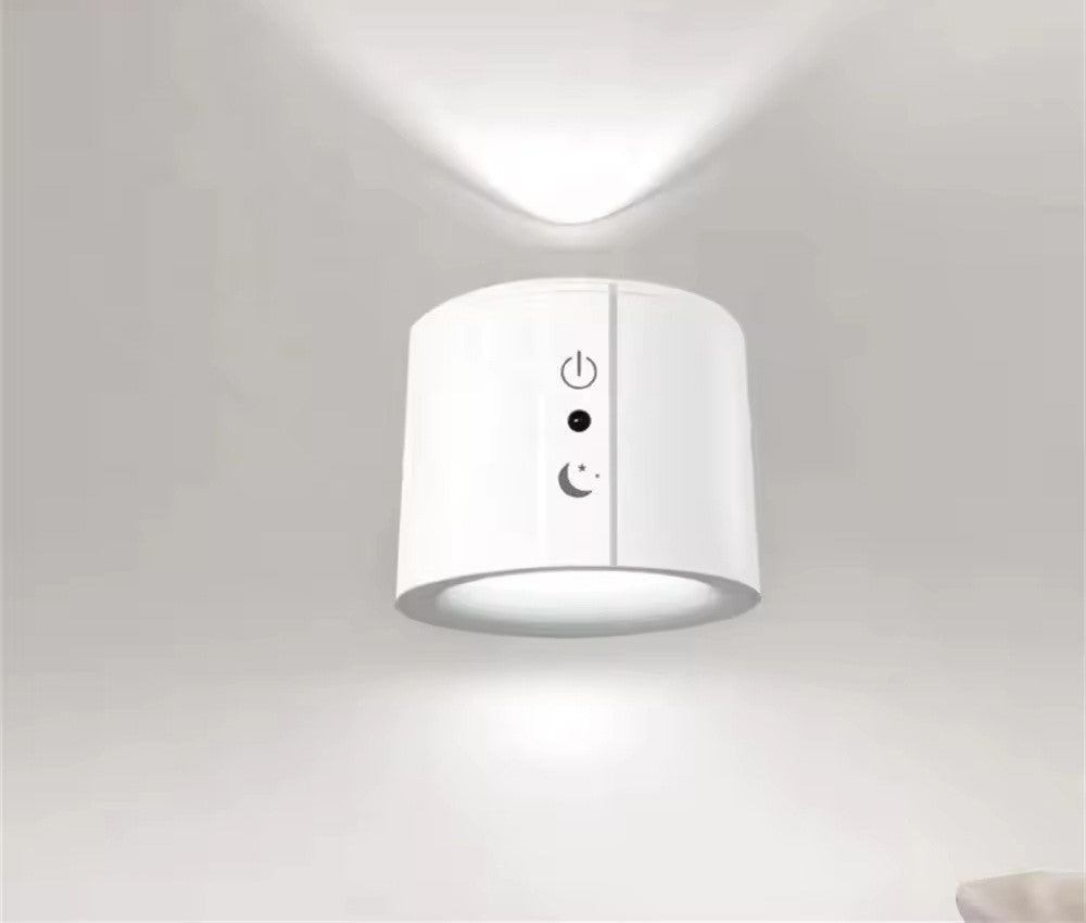 Elegant 360° Rechargeable Magnetic Wall Lamp with Remote Control, Touch Switch, 3 Brightness Levels & 3 Color Temperatures - Adjustable Rotation Night Light for Bedroom, Study & Living Room