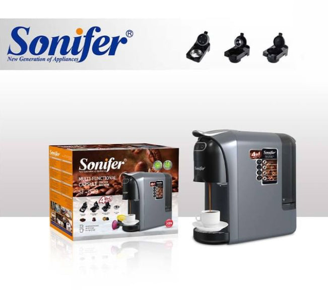 Sonifer Multi-Functional 4-in-1 Capsule Coffee Machine with 20-Bar Pressure and 700ml Tank