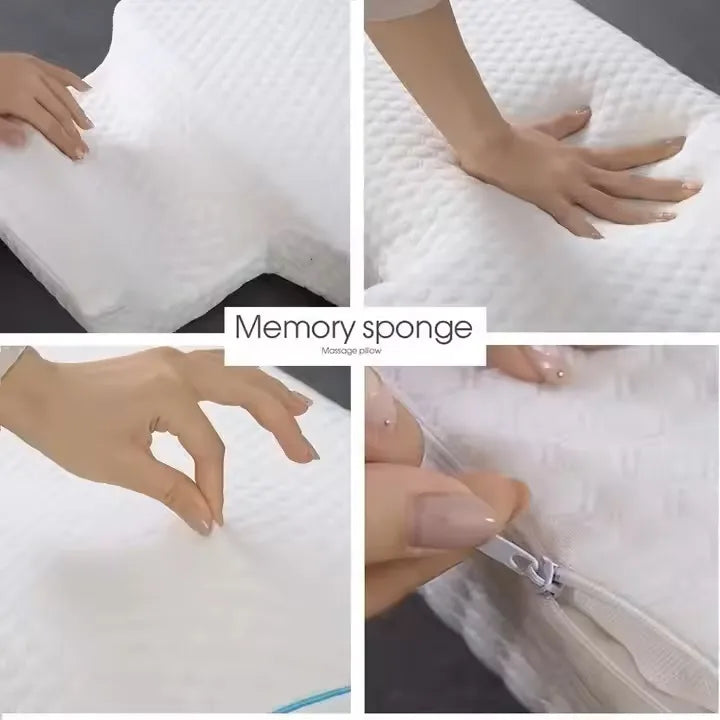 Memory Foam Couple Pillow with Arched Arm Hole for Arm Pressure Relief & Comfort