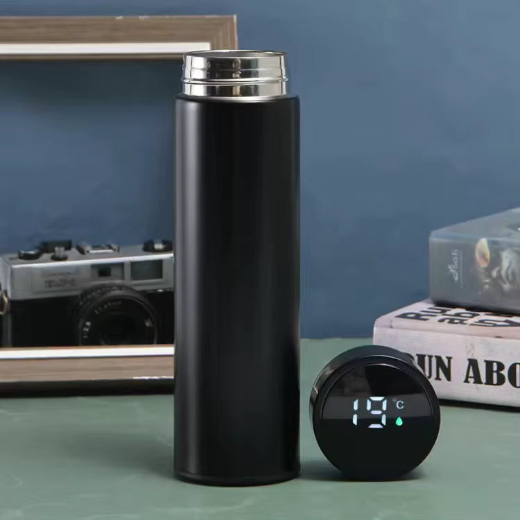 Smart LED Temperature Display Vacuum Flask 500ml with 304 Stainless Steel, Touch Screen, Anti-Skid Base & 12 Hour Hot & Cold Insulation