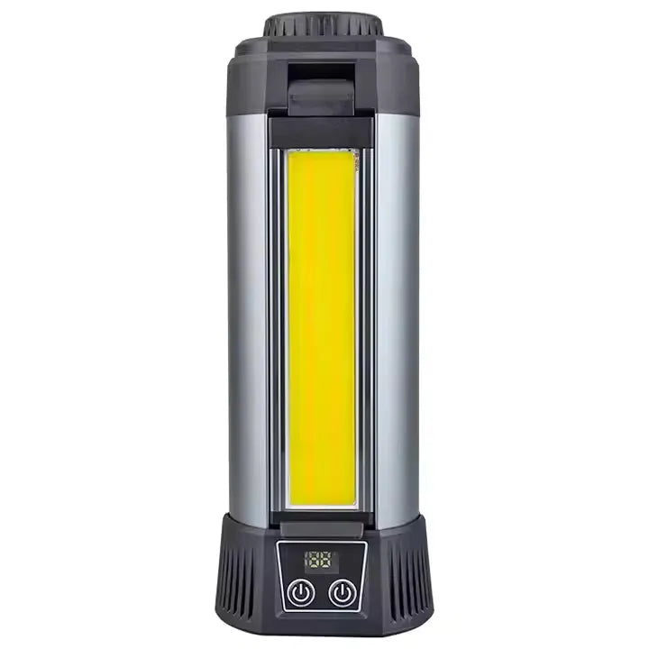 2 Leafe Super Bright Cordless LED Camping Work Light with Adjustable Height and Power Bank Functionality - 1500 Lumens & 4000 mAh Battery