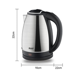 RAF 2.0L Stainless Steel Electric Kettle with 1500W Fast Heating, BPA-Free Interior, LED Indicator, 360° Swivel Base & Auto Shut-Off – Model R.7816