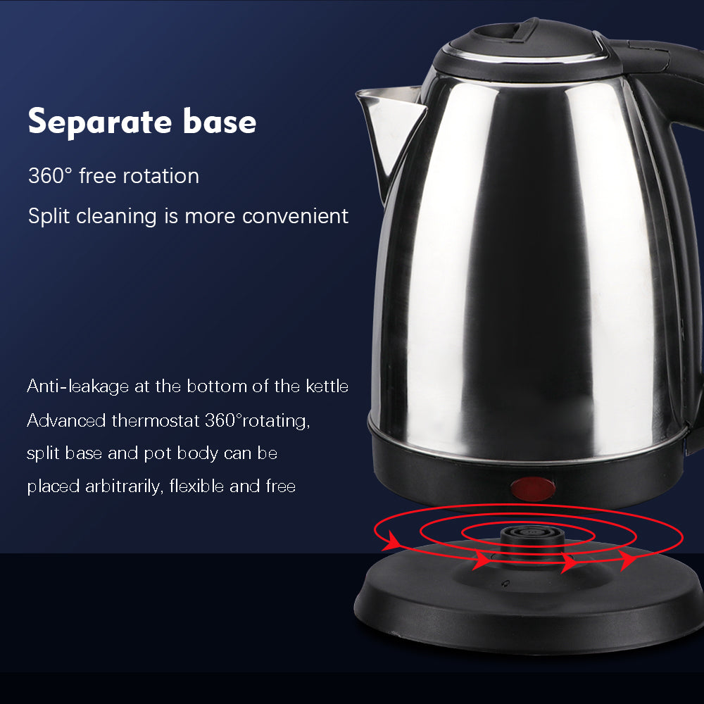 RAF 2.0L Stainless Steel Electric Kettle with 1500W Fast Heating, BPA-Free Interior, LED Indicator, 360° Swivel Base & Auto Shut-Off – Model R.7816