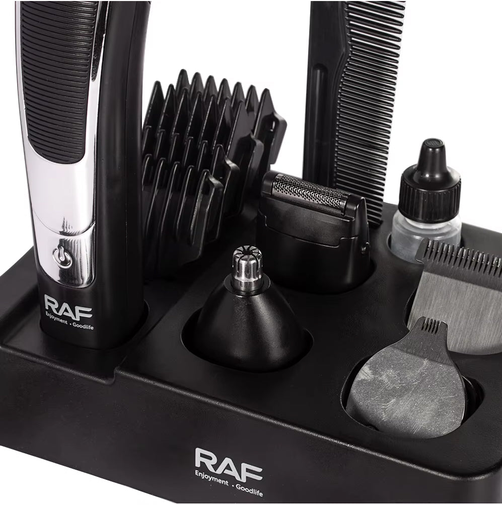 RAF 14-in-1 Rechargeable Men’s Grooming Kit with Stainless Steel Blades & 6000 RPM Motor