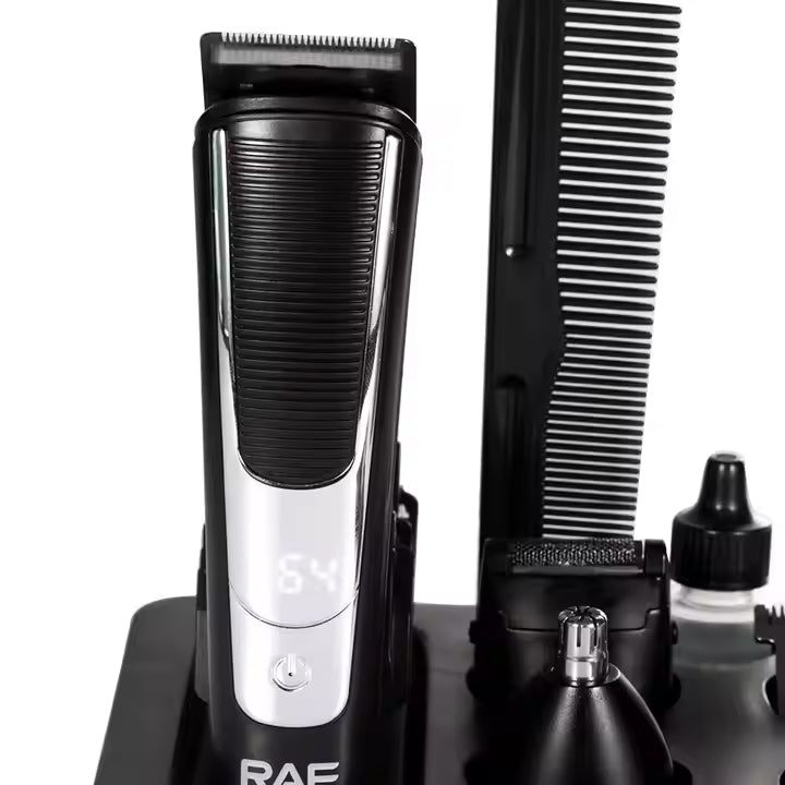 RAF 14-in-1 Rechargeable Men’s Grooming Kit with Stainless Steel Blades & 6000 RPM Motor
