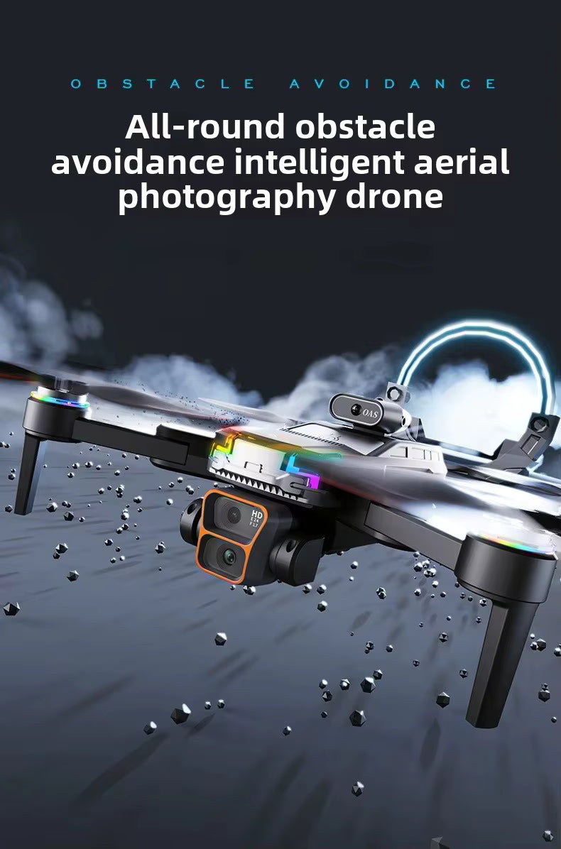 Power Aerial Smart RC Dual HD Camera Quadcopter Drone with 50X Zoom and 4“ LED Screen Remote, 360° Obstacle Avoidance, Optical Flow Hover, Gesture Control
