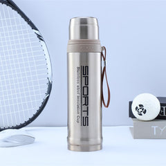750ml Stainless Steel Sports Vacuum Flask Bottle with SUS304 Liner & Dual-Purpose Leakproof Cap – Long Lasting Hot & Cold Insulation Travel Thermos