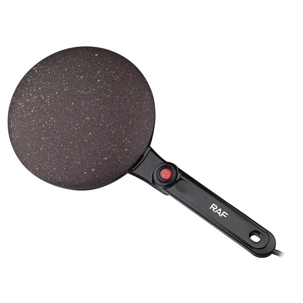 RAF Electric Crepe Maker with Non-Stick Coating & Adjustable Thermostat - 600W & 20cm Plate Size