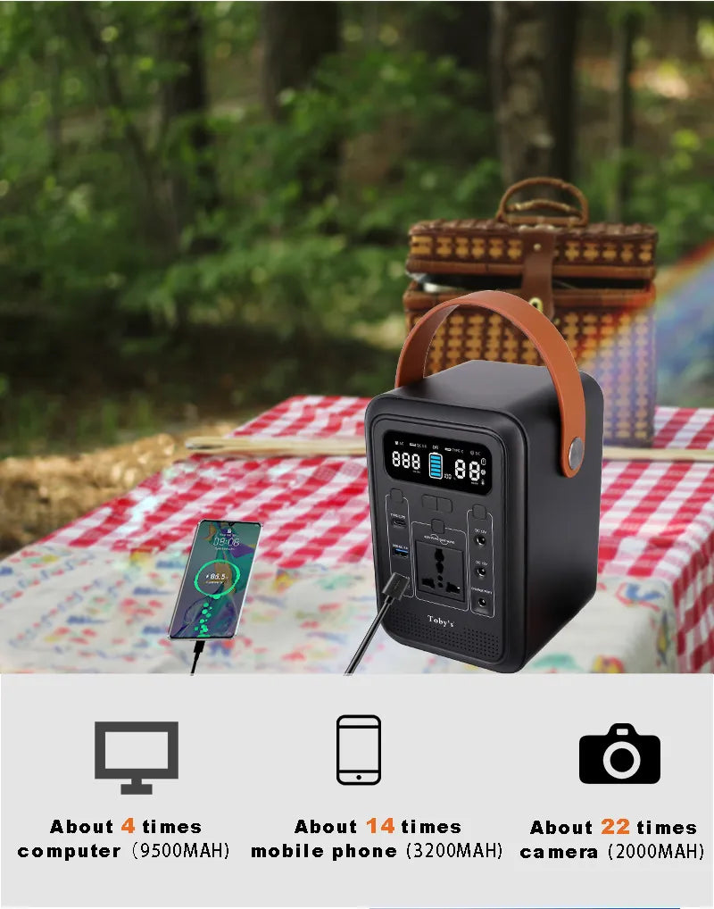 Toby's Portable Power Station with Fast Charging, Car Jump Starter, and Multiple Charging Options - 47000mAH capacity