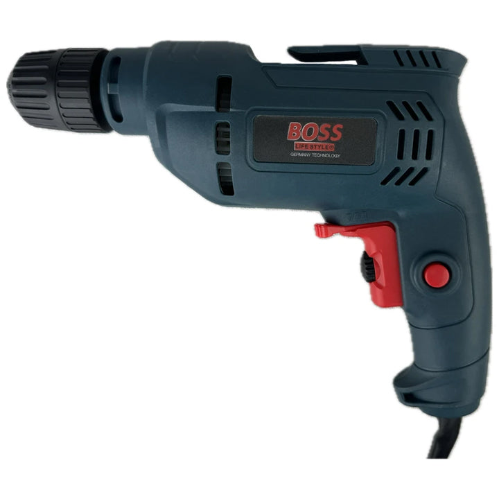 Boss Electric Drill 10mm with 400-600W Motor, 3200RPM Speed with Reversible Rotation