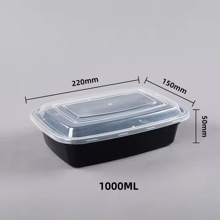 Microwave Safe Plastic Food Storage Container with Lid – 22 x 15 x 5 cm