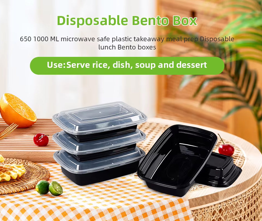 Microwave Safe Plastic Food Storage Container with Lid – 22 x 15 x 5 cm