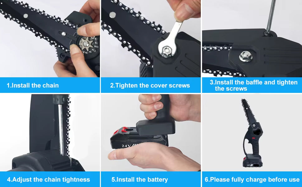 36V Cordless Hand Saw with 2 Rechargeable Lithium Batteries