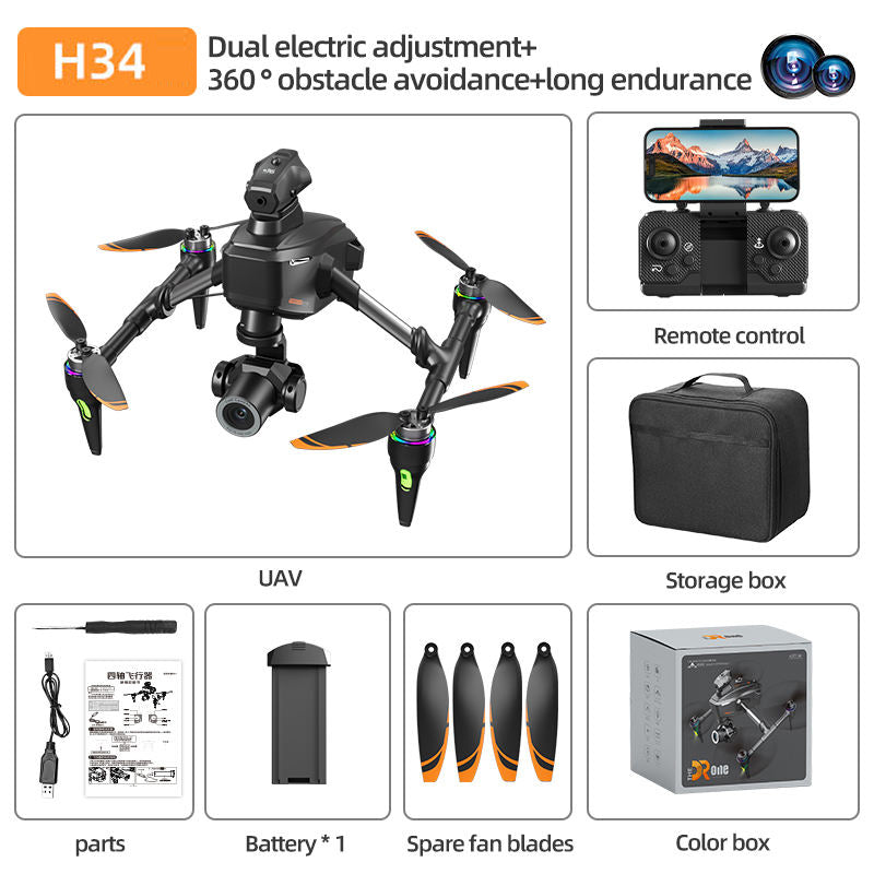 4K Dual Camera Portable Folding Quadcopter Drone with Aerial Camera, Obstacle Avoidance & Gesture Control