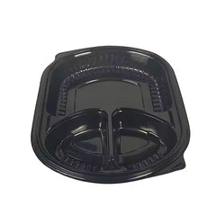 3-Compartment Disposable Plastic Food Container Box - 1000ml - 23.5 x 21 x 5.5 cm