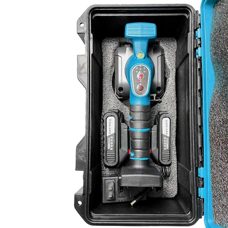 BOSS Cordless Tile Laying Vibrator Machine with Two 148VF Li-ion Batteries, 5-Speed Vibration Adjustment, and Powerful Suction Cup