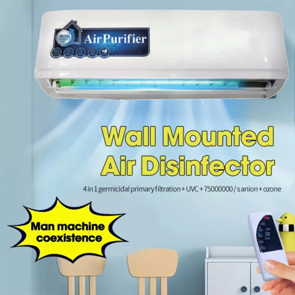 Wall Mounted Air Purifier with Ozone UV & Anion Purification Technology Heavy Duty 600m³/h
