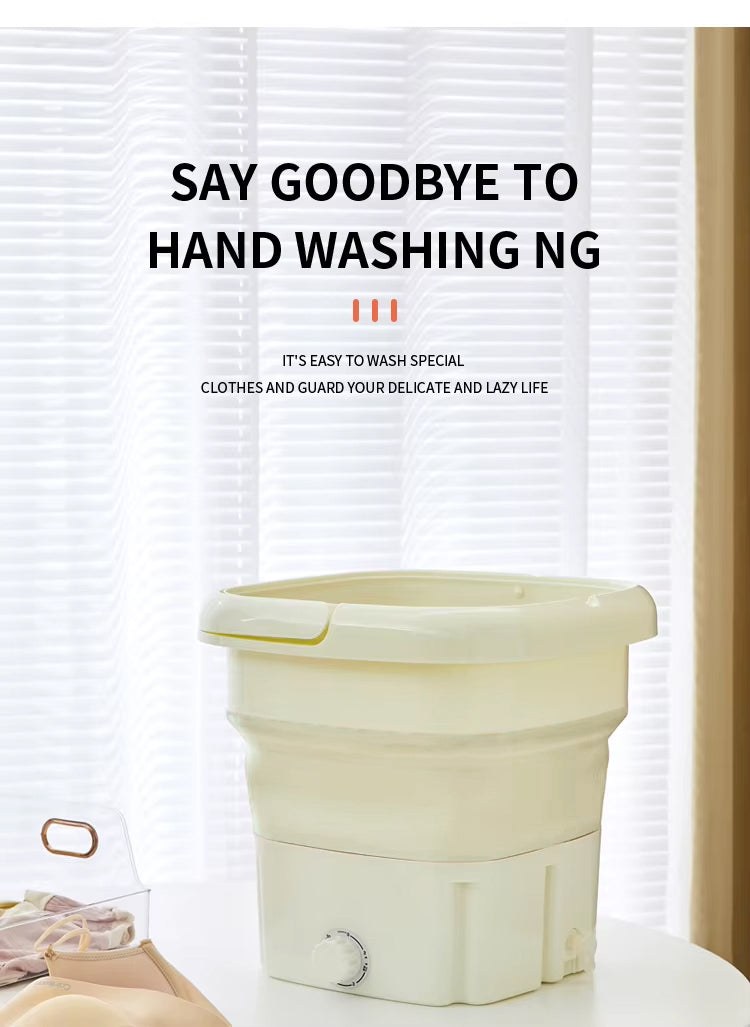 Modern Rechargeable Portable & Foldable Washing Machine with Spinner– 50W
