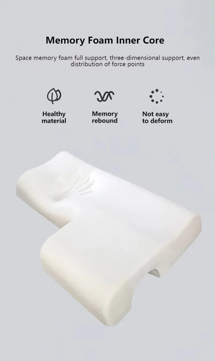 Memory Foam Couple Pillow with Arched Arm Hole for Arm Pressure Relief & Comfort