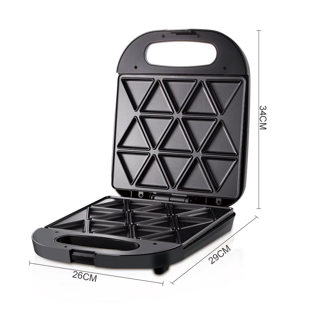 RAF Electric Non-Stick Samosa & Snack Maker & Pocket Grill Press - 1400W with 8-Triangular Slots